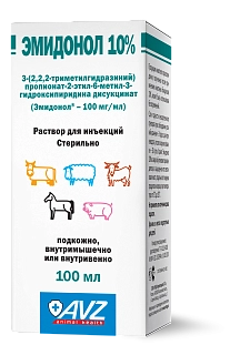 Эмидонол 10% раствор для инъекций: описание, применение, купить по цене производителя